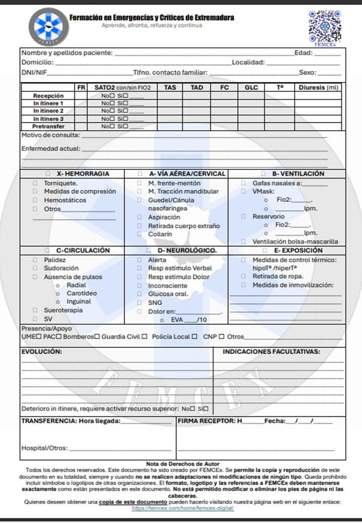 Historia Asistencial FEMCEx para TES